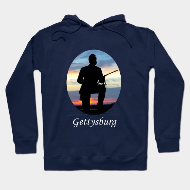 Sunrise Patrol - Gettysburg 1st Pennsylvania Cavalry Hoodie by Andy's Art